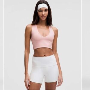 Lululemon Bend This Scoop and Cross Bra in Strawberry Milkshake